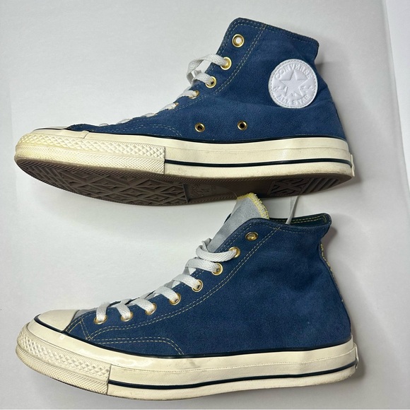 🥂SOLD🥂Converse Chuck Taylor Blue Suede Maize Detail Custom Sneakers, 10 - Picture 2 of 14
